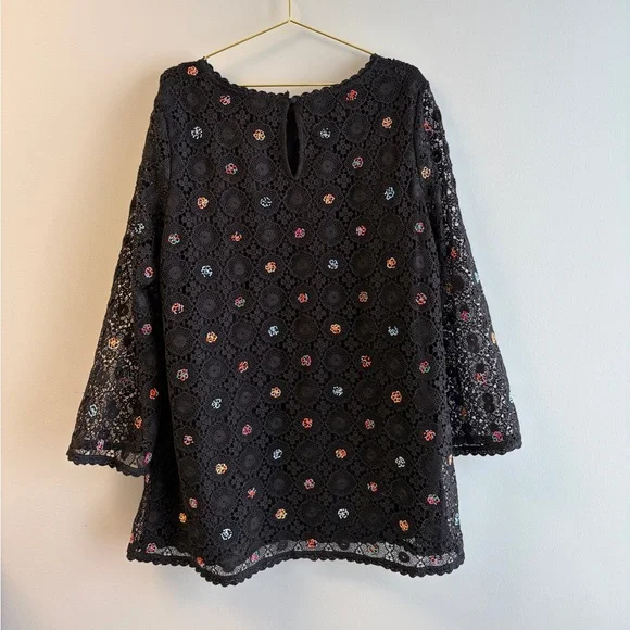 RIXO Embroidered Black Lace dress - Picture 2 of 4